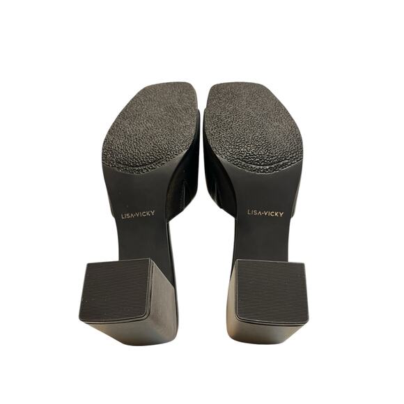 Lisa Vicky Vital Platform Slide Sandal Shoe 9 Black - Picture 8 of 9